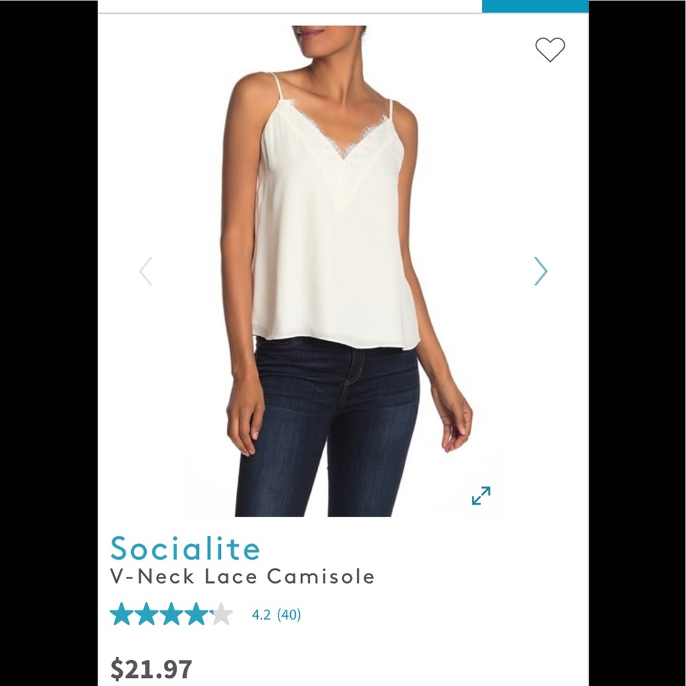 Ivory lace camisole